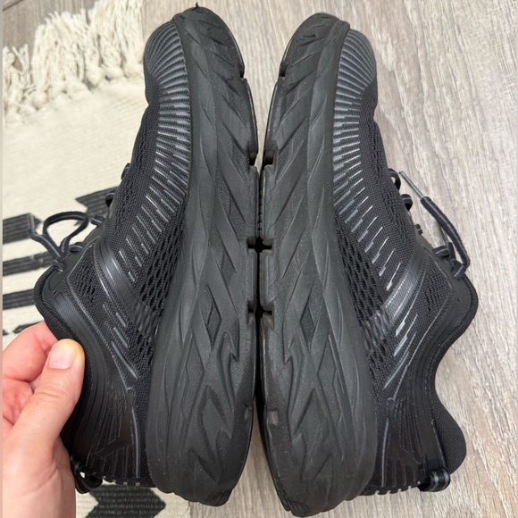 Hoka One One Bondi 7 Wide Women's 9.5 D(wide) Black Running Sneakers Shoes - Picture 5 of 13